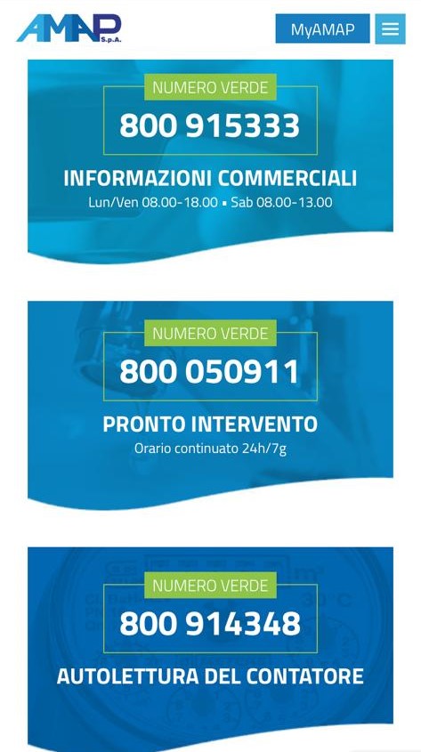 AVVIO DEL SERVIZIO DEL GESTORE UNICO AMAP S.p.A.