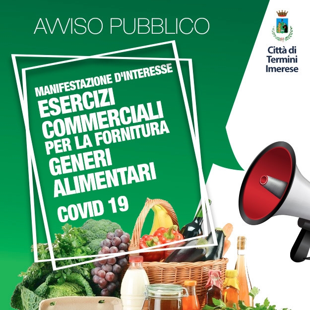 Avviso pubblico - manifestazione d'interesse per l'individuazione di ditte interessate alla fornitura di generi  alimentari