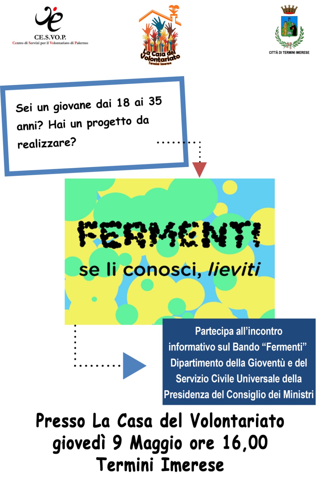 Politiche giovanili: il 9 maggio presentazione progetto "Fermenti"